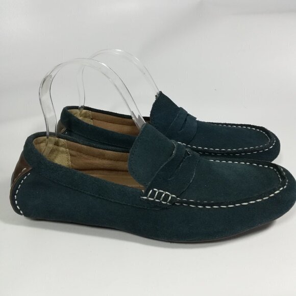 Alfani Blue Leather Driving Moccasins Size 7 - Picture 4 of 16